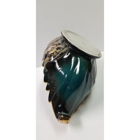 Vintage Guadalajara Boat Bowl, Lofisa Console, Lacy Floral Pattern, Black Green - Picture 8 of 8